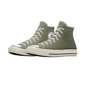 sage green high top converse